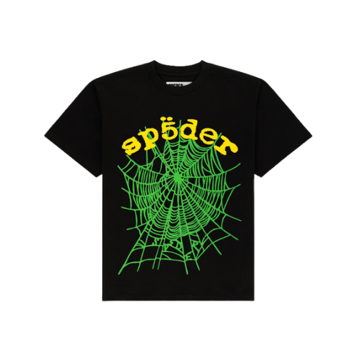 Sp5der OG Web V2 Tee Black/Multicolor