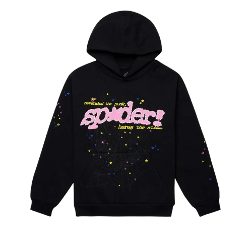 Sp5der P*NK V2 Hoodie Black