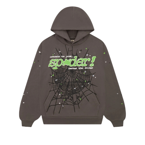 Sp5der Punk V2 Hoodie Slate Grey