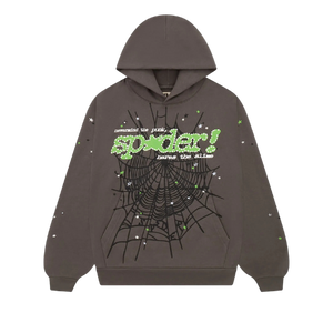Sp5der Punk V2 Hoodie Slate Grey