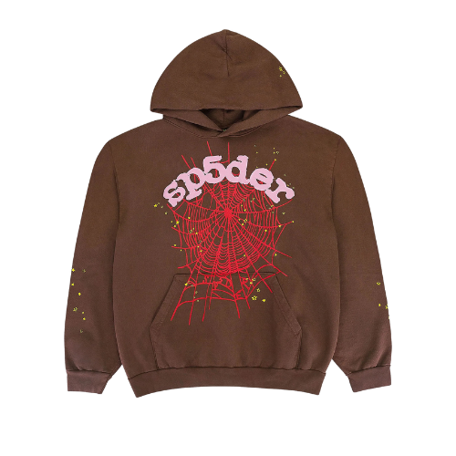 Sp5der Web Hoodie Brown