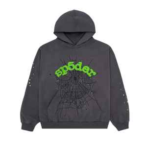 Sp5der Wait Web Hoodie Slate Grey