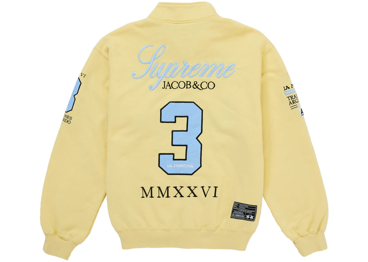 Supreme La Martina Zip Up Sweatshirt Yellow