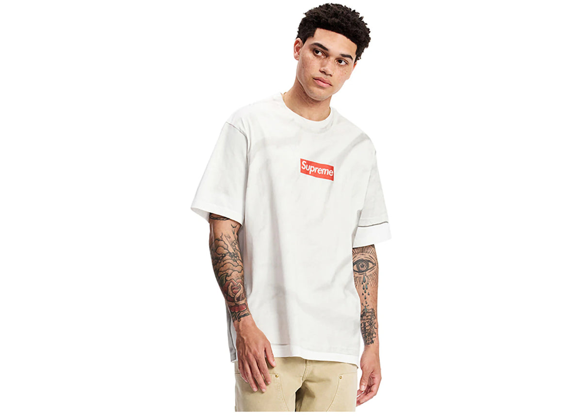 Supreme MM6 Maison Margiela Box Logo Tee White
