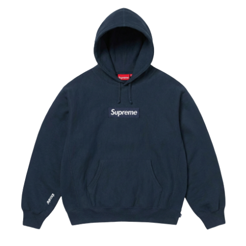 Supreme Box Logo Hooded Sweatshirt Navy