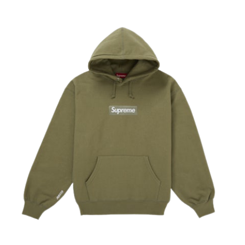 Supreme Box Logo Hooded Sweatshirt Olive