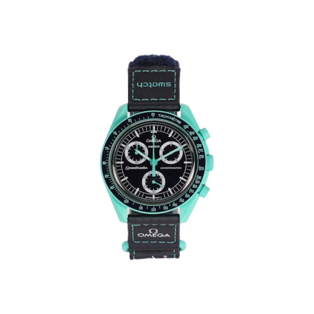 Swatch x Omega Bioceramic Moonswatch Mission On Earth Polar Lights