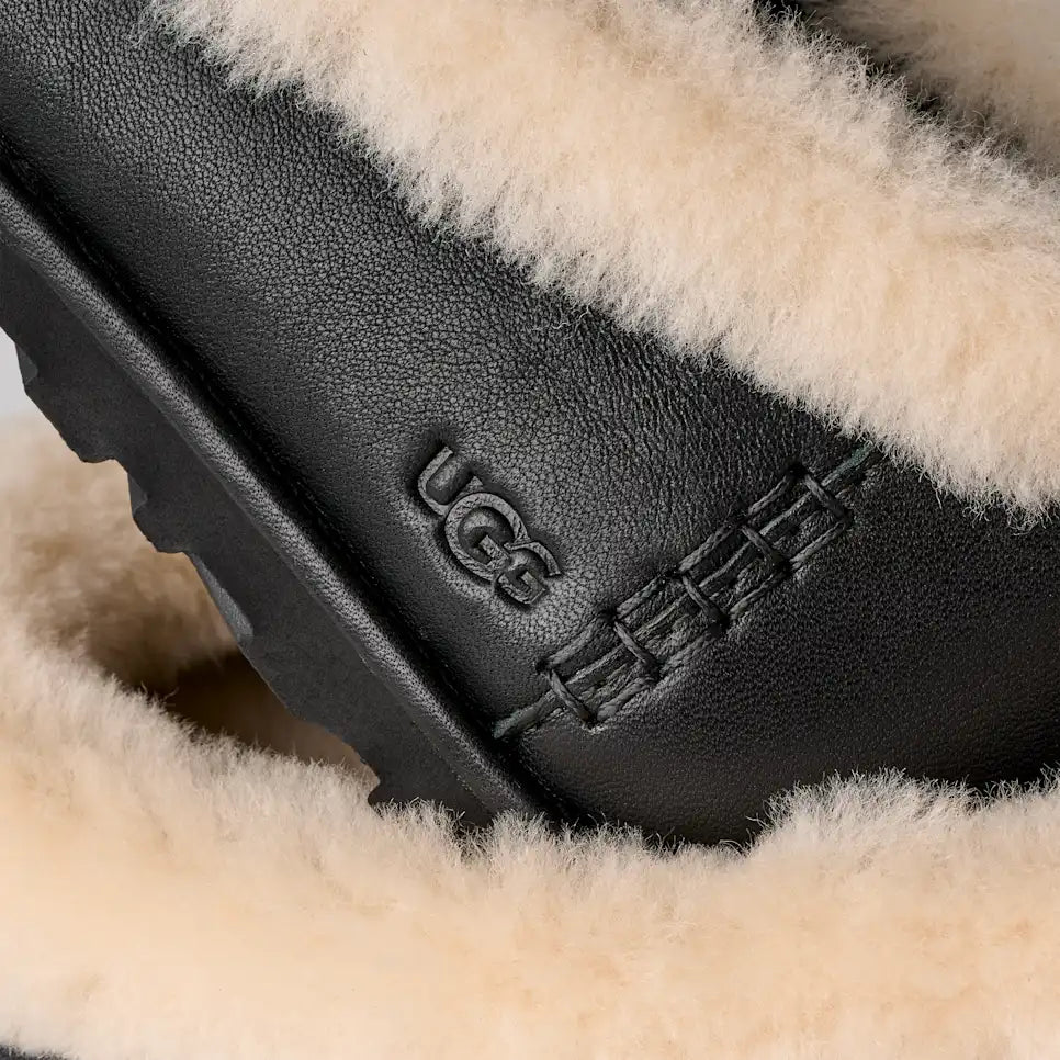 UGG Zora Leather Ballet Flat Black