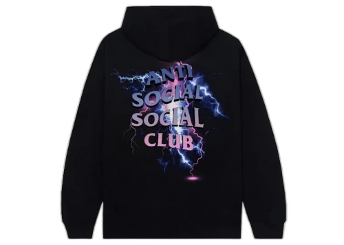 Anti Social Social Club Bolt From The Blue Hoodie Black