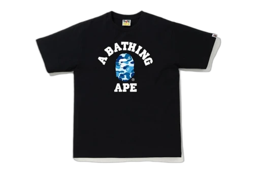 BAPE ABC Camo College Tee Black/Blue