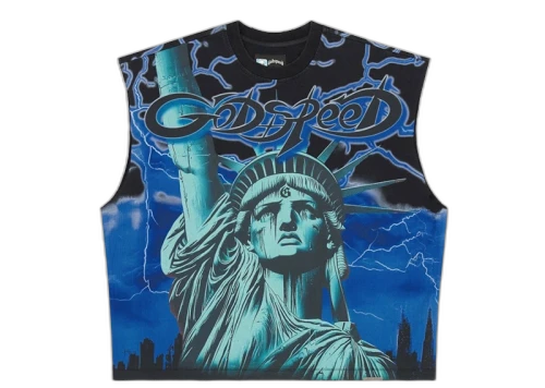 Godspeed Voltage Sleeveless T-shirt Blue