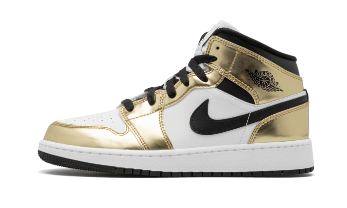 Air Jordan 1 Mid White Metallic Gold (DC1419-700 / DC1420-700
