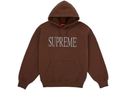 Supreme Capital Hooded Sweatshirt (FW26) Brown