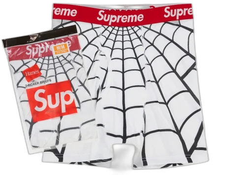 Supreme Hanes Spider-Man Boxer Briefs (2 Pack) White