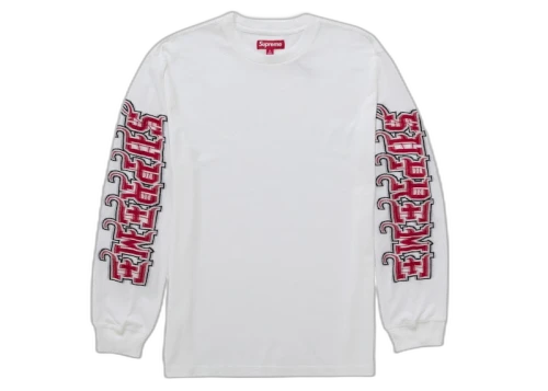 Supreme Intarsia Sleeve L/S Top (FW25) White