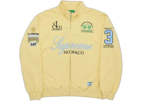 Supreme La Martina Zip Up Sweatshirt Yellow