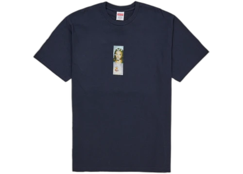 Supreme Prayer Card Box Logo Tee Navy