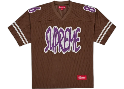 Supreme Reflective Football Jersey Brown