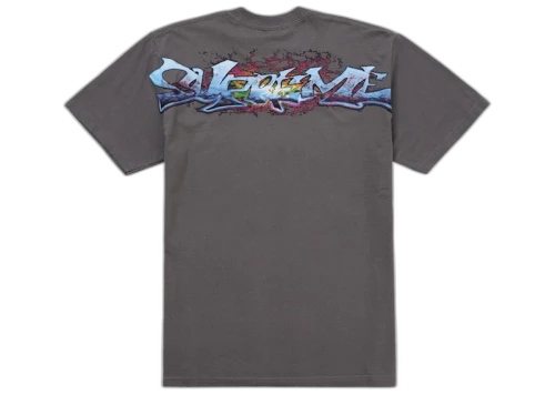 Supreme Tag Tee Charcoal