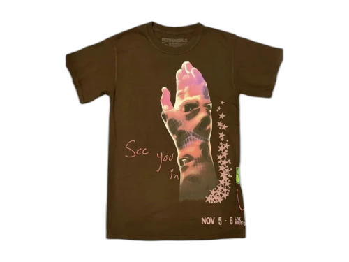 Travis Scott All Seeing Hands Tee T-Shirt Brown