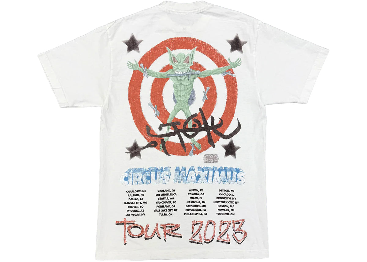 Travis Scott Utopia Circus Maximus 2023 Tour III Tee White