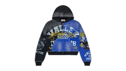 Vale Forever Bipolar Big Zip Up Hoodie Grey