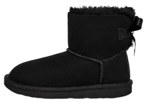 UGG Mini Bailey Bow II Boot Black (Kids)