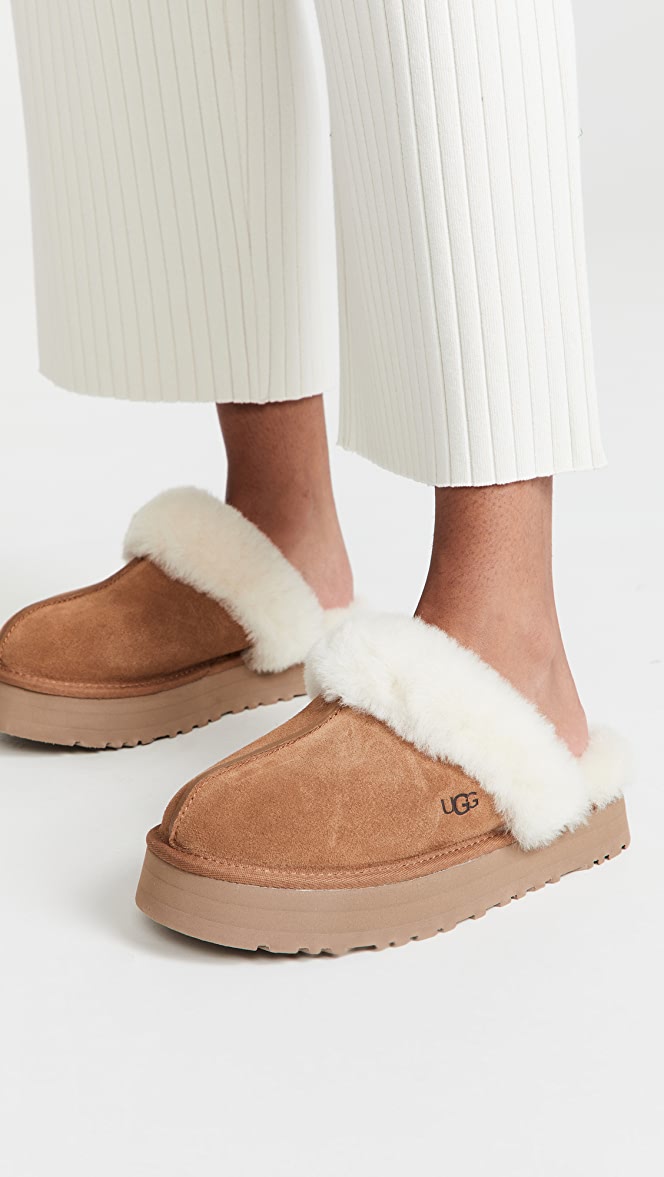 SOLD OUT UGG outlet Chestnut Platform Disquette Slipper