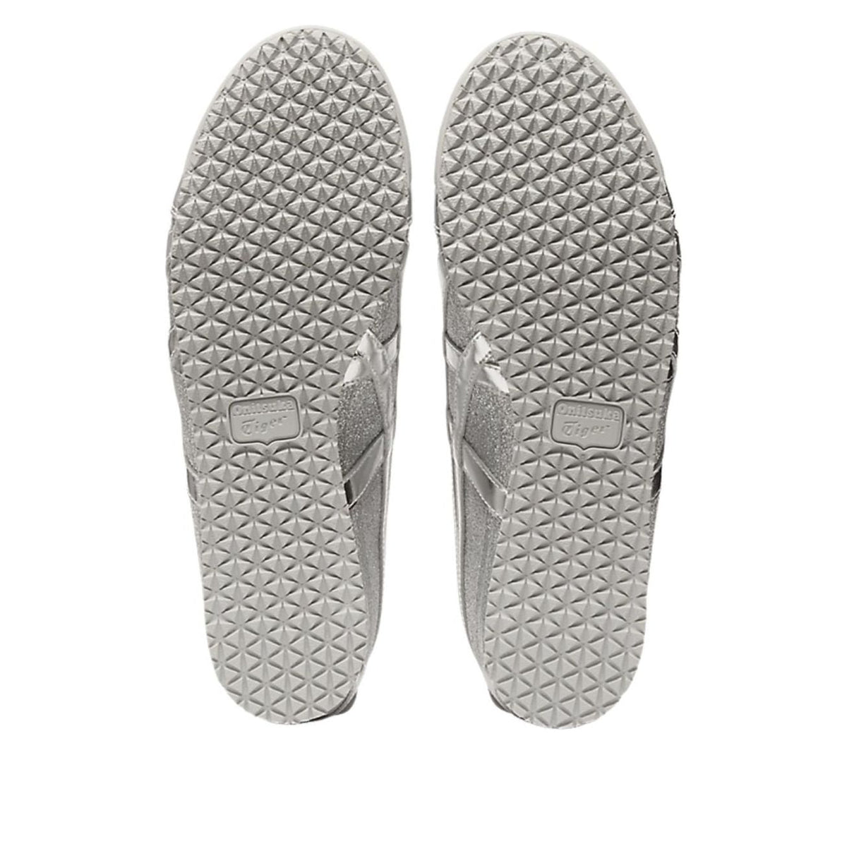 Onitsuka Tiger Mexico 66 Glitter Pack Pure Silver, zoolprofiel met geometrisch patroon
