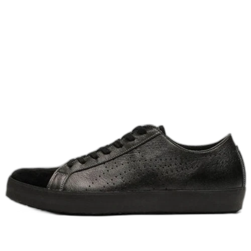 Onitsuka Tiger Fabre Deluxe Lo CL Nippon Made Black, zijaanzicht van zwarte low-top sneaker met gestikt suède en platformzool