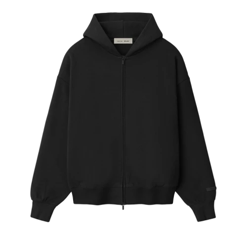 Fear of God Essentials Classic Zip-Up Hoodie (SS26) Vintage Black/White