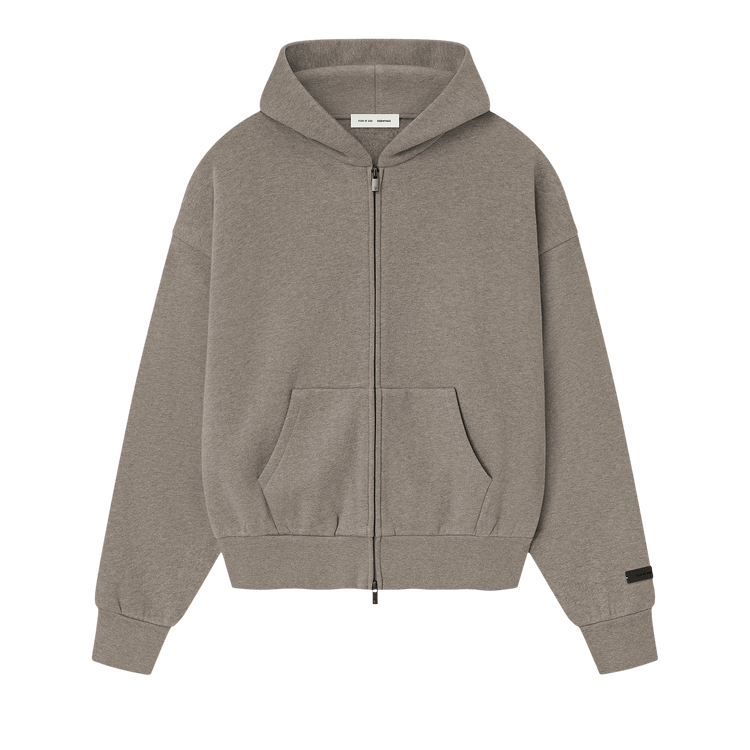 Fear of God Essentials Classic Fleece Zip-Up Hoodie Homestead Heather