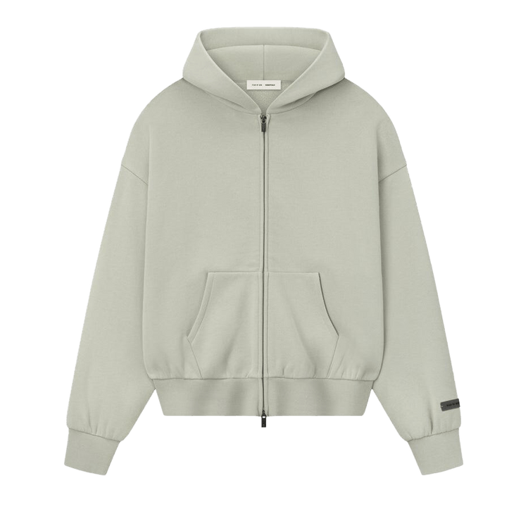 Fear of God Essentials Classic Fleece Zip-Up Hoodie Abbey Stone