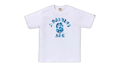 BAPE ABC Camo College (SS25) Tee White/Blue