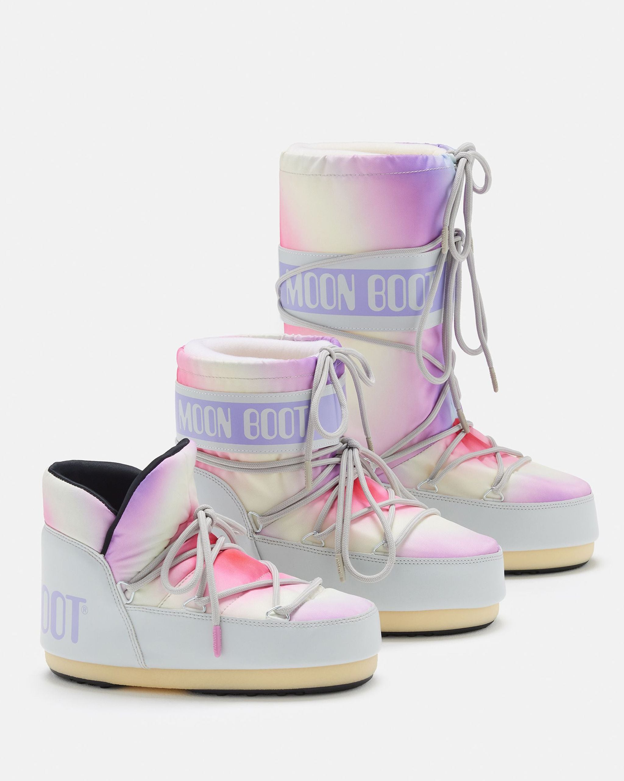 Moon Boot Snowboots Icon Low Tie-dye Grey