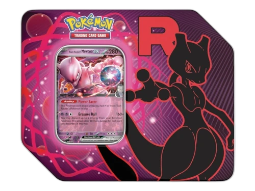 2025 Pokémon Team Rocket Mewtwo Ex Tin Case (US)