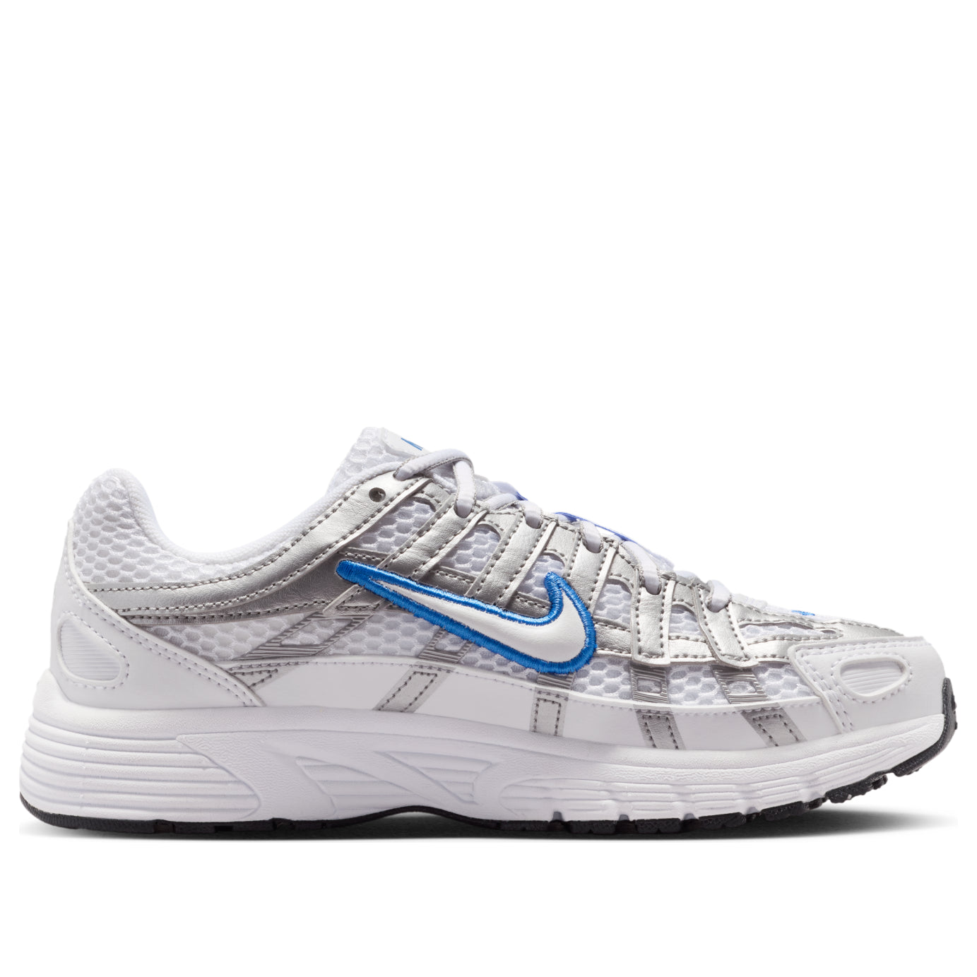Nike P-6000 White Blue Crystal Metallic Silver (GS)