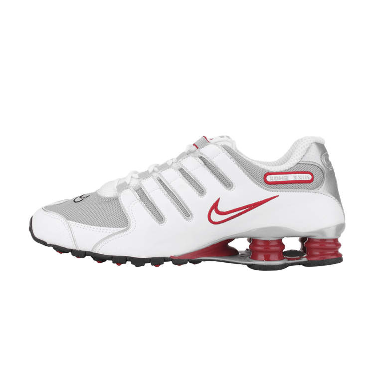Nike Shox NZ White Red Metallic Silver
