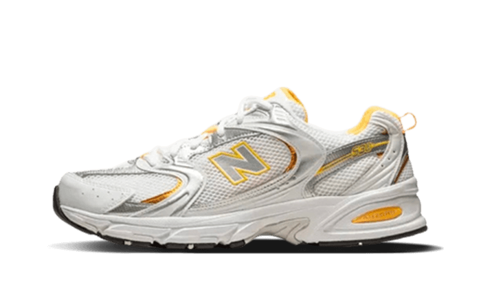 New Balance 530 White Vibrant Apricot Silver Metallic