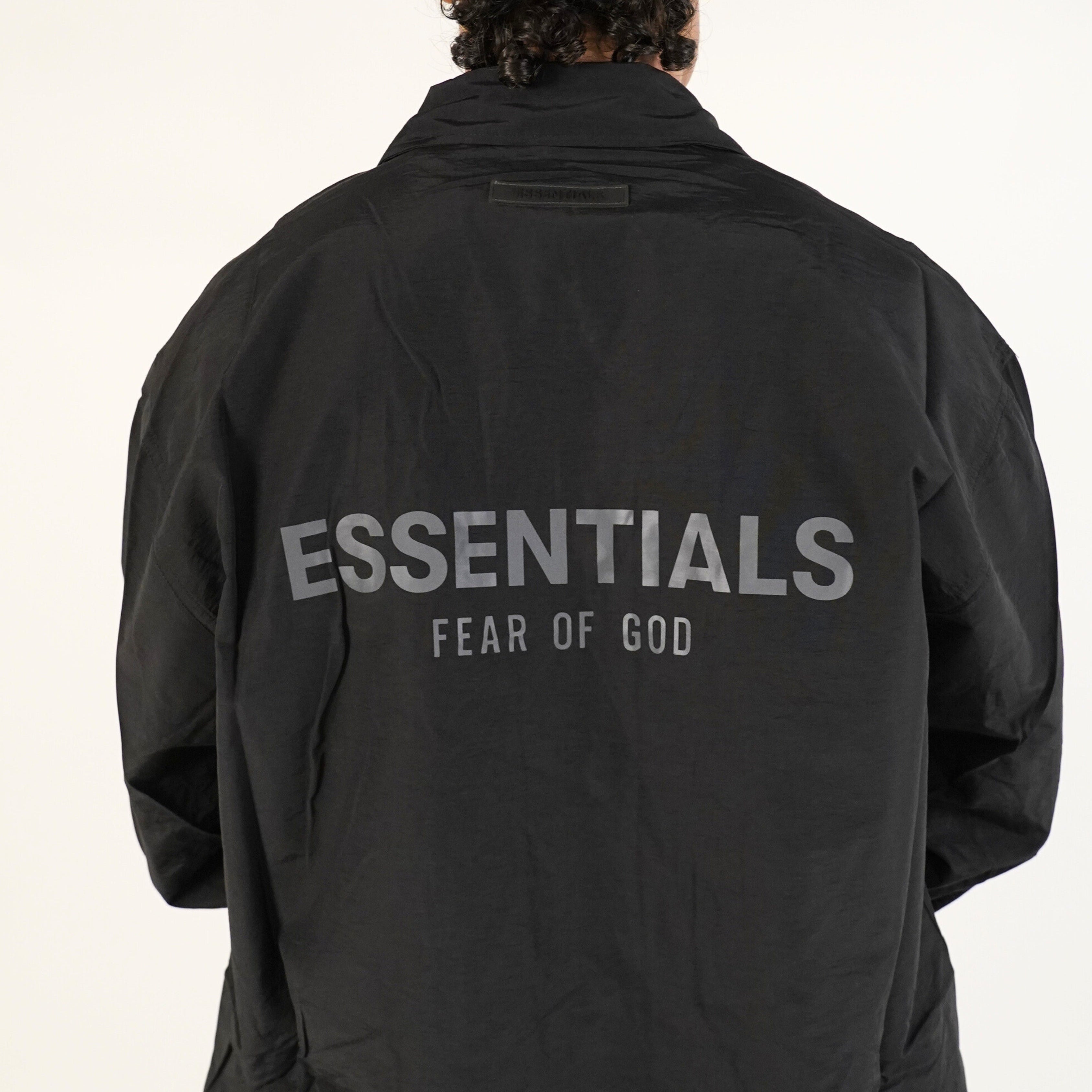 Fear of God Essentials FW20 Coach Jacket Black
