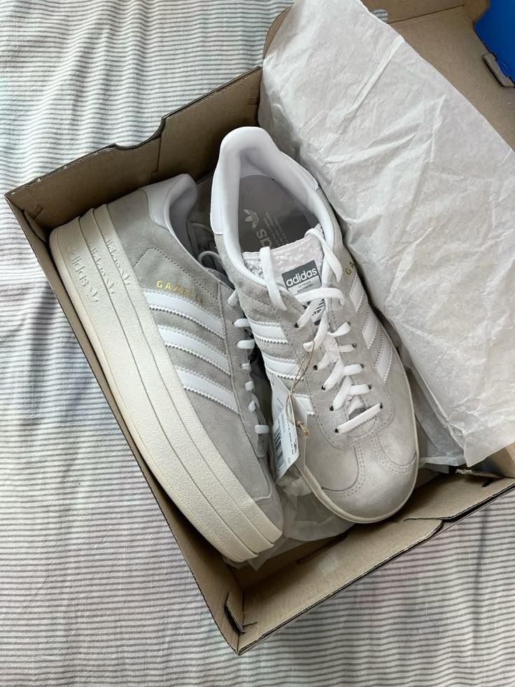 Adidas Gazelle Bold Grey White
