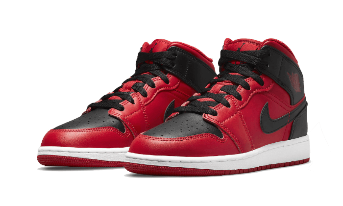 Air Jordan 1 Mid Reverse Bred - 554724-660 / 554725-660