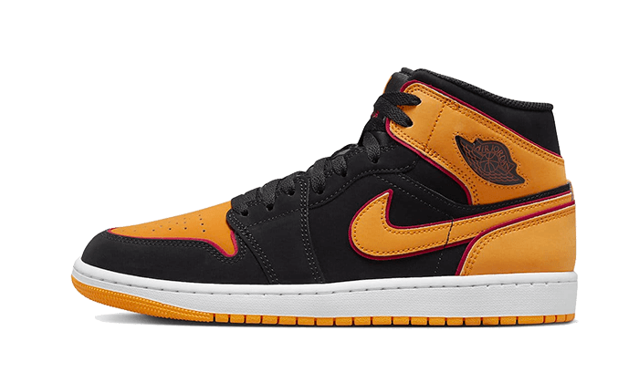 Air Jordan 1 Mid Fat Tongue Black Orange - FJ4923-008