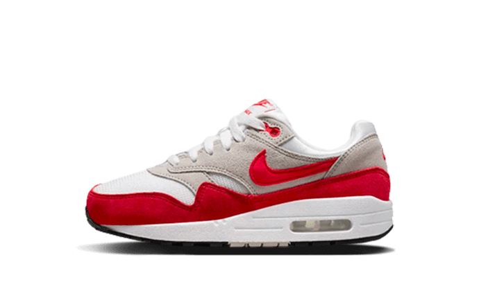 Air Max 1 White University Red Enfant - 555766-146