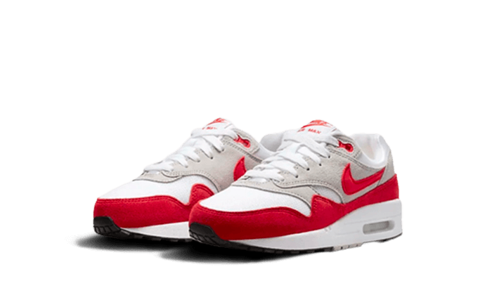 Air Max 1 White University Red Enfant - 555766-146