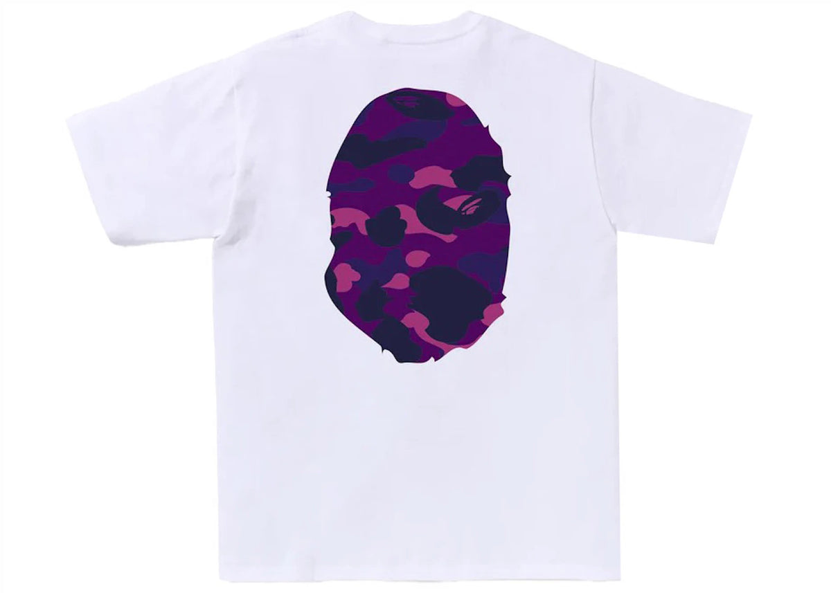 BAPE Color Camo Big Ape Head Tee White/Purple