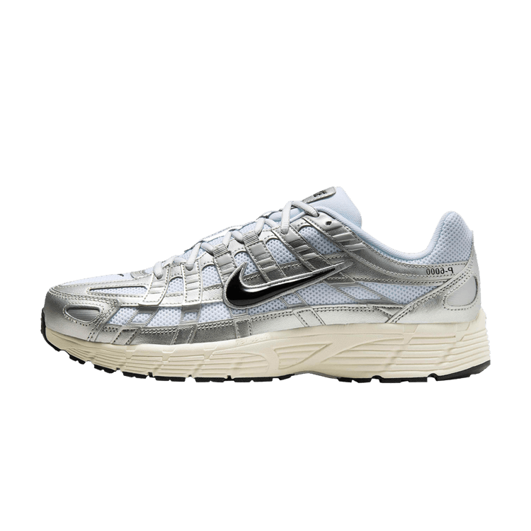 Nike P-6000 White Metallic Silver Flat Silver Black
