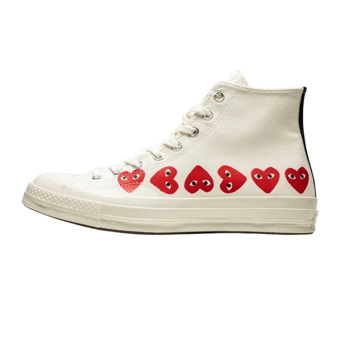 Converse Chuck Taylor All Star 70 Hi Comme des Garcons PLAY Multi-Heart White