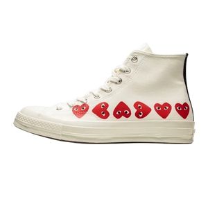 Converse Chuck Taylor All Star 70 Hi Comme des Garcons PLAY Multi-Heart White