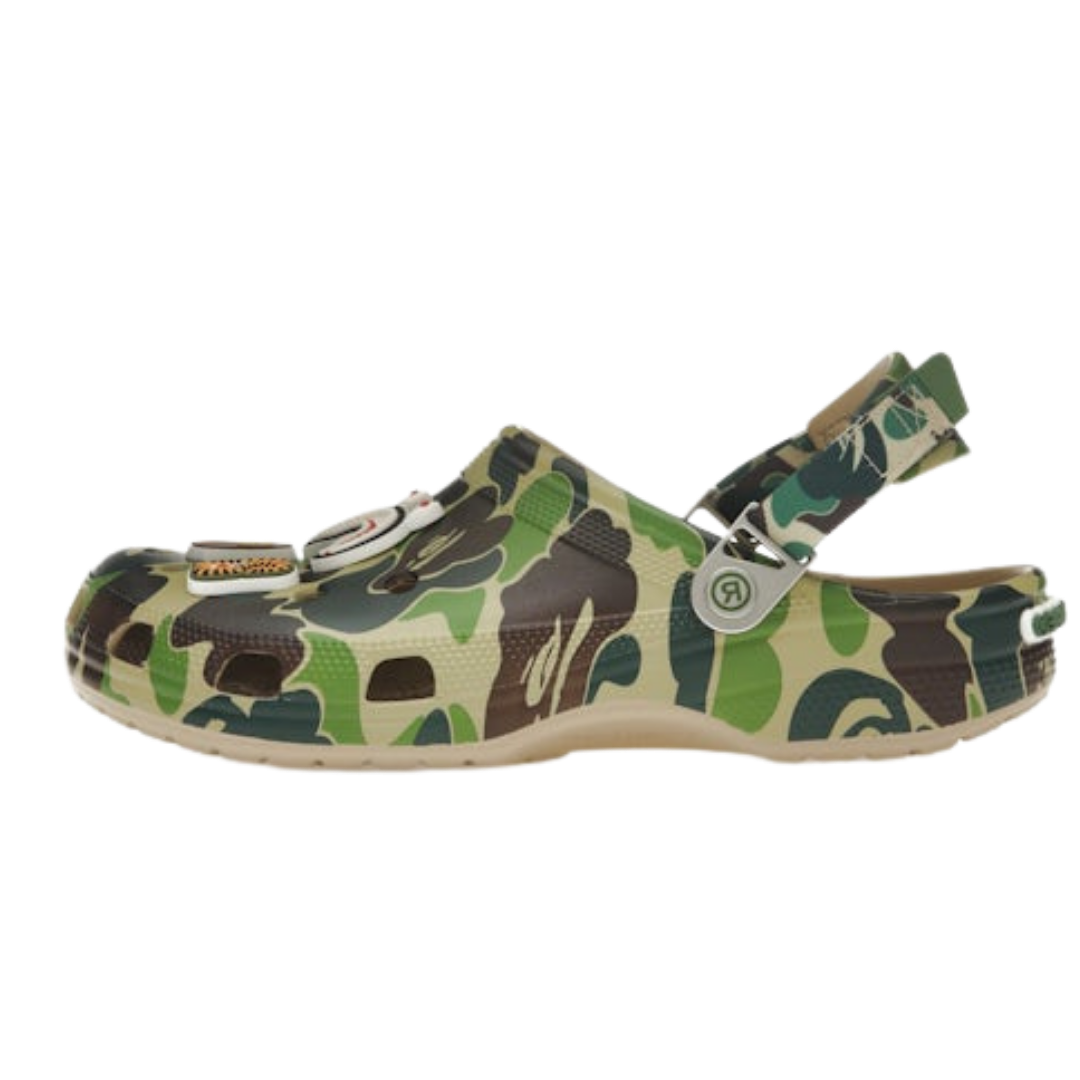 Crocs Classic Clog A Bathing Ape ABC Camo Green